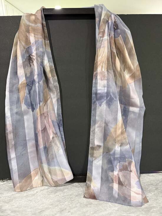 Anthropologie Accessories - Anthropologie Painter's Bouquet Watercolor Floral Scarf